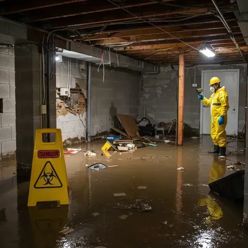 Flooded Basement Electrical Hazard in Nevada County, CA Property